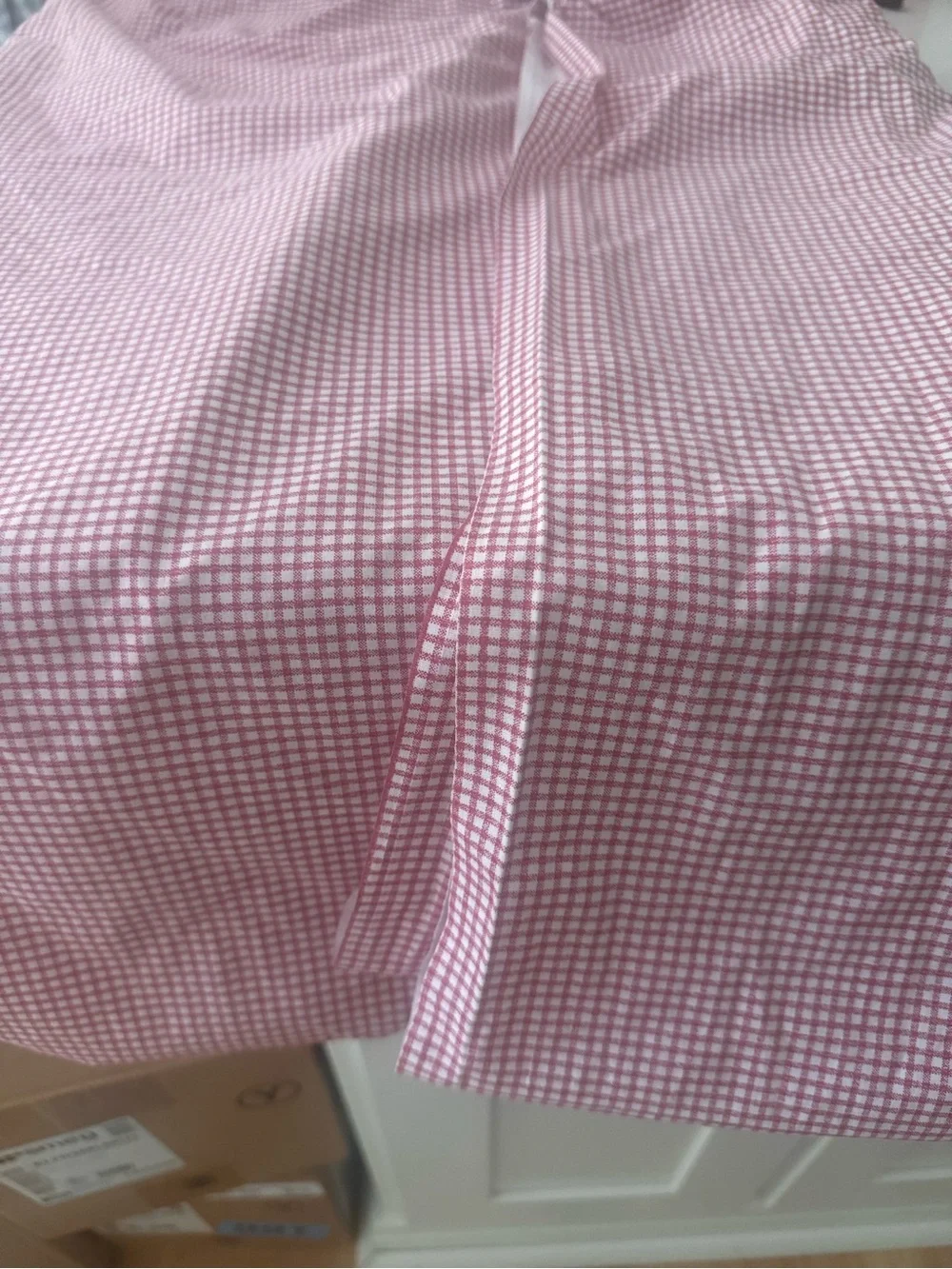 WAMSUTTA  / Red Gingham ~Twin Size ~Fitted ~Bedsheet
